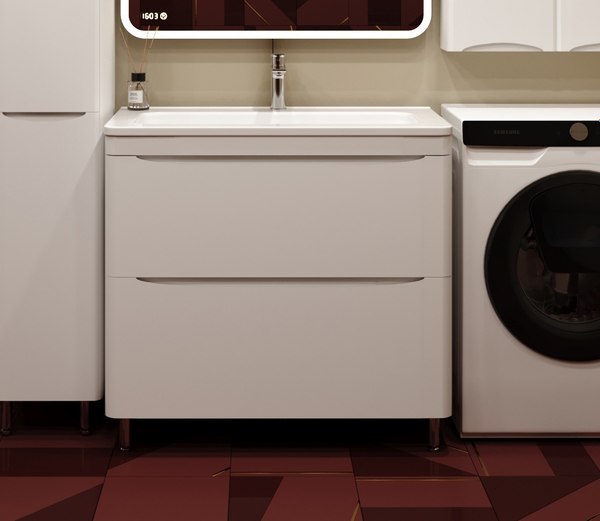 Тумба под умывальник Symbolite Бергамо мини 90 Люкс Plus 2 ящика - фото