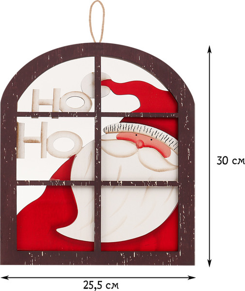 Подвеска новогодняя Darvish Окно с Сантой / DV-C-361