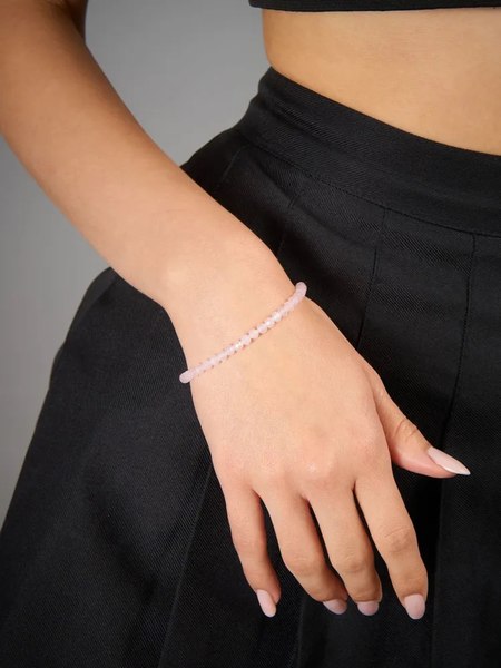 Браслет Wolves Розовый кварц 5472