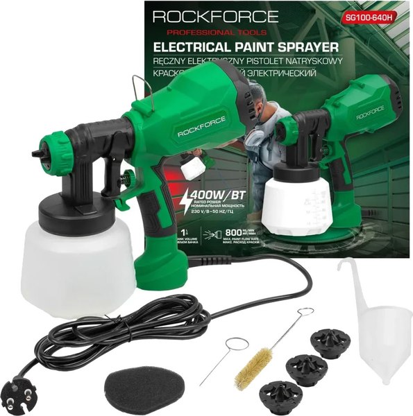 Краскопульт электрический RockForce RF-SG100-640H(59000) - фото