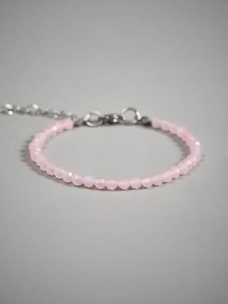 Браслет на ногу Wolves Розовый кварц 5473 - фото