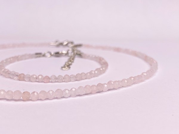 Браслет на ногу Wolves Розовый кварц 5474