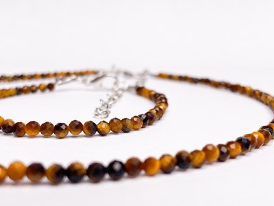 Браслет на ногу Wolves Тигровый глаз 5541