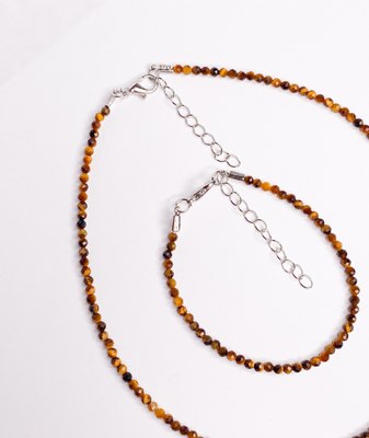 Браслет на ногу Wolves Тигровый глаз 5542