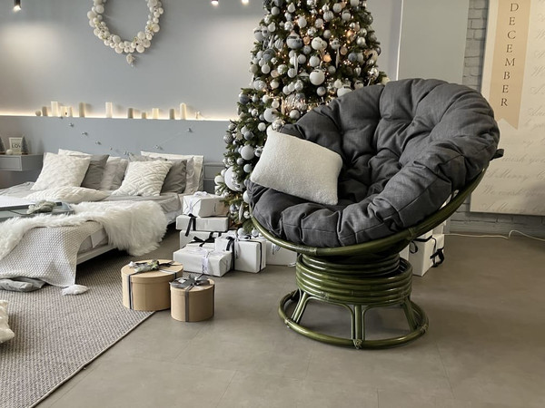 Кресло садовое Мебель Солнца Папасан вращающийся 23/01В