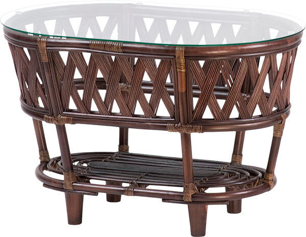 Кофейный столик садовый Мебель Солнца Рузвельт CBN овальный (орех матовый) - фото