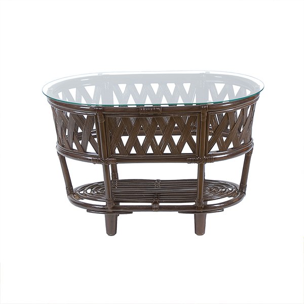 Кофейный столик садовый Мебель Солнца Рузвельт CBN овальный (темно-коричневый)