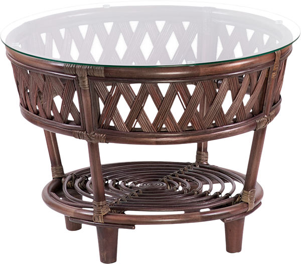 Кофейный столик садовый Мебель Солнца Рузвельт CBN круглый (орех матовый) - фото