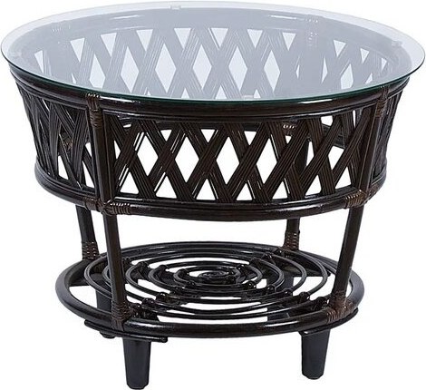 Кофейный столик садовый Мебель Солнца Рузвельт CBN круглый (венге) - фото