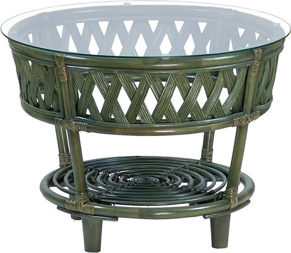 Кофейный столик садовый Мебель Солнца Рузвельт CBN круглый (олива) - фото