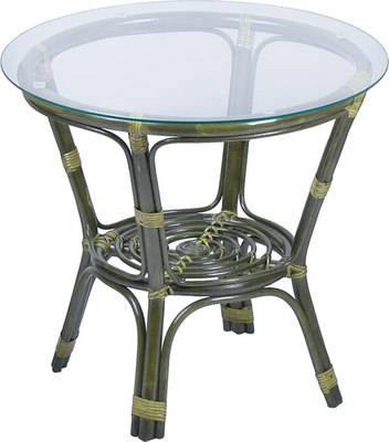 Кофейный столик садовый Мебель Солнца Багама 01/17 круглый (олива) - фото