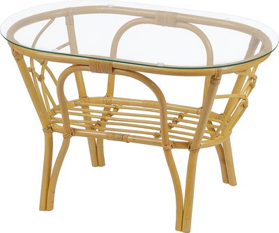 Кофейный столик садовый Мебель Солнца Багама 01/17 овальный (мед) - фото