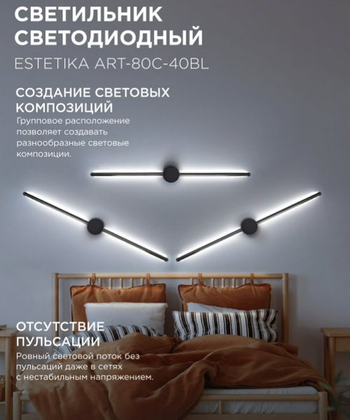 Бра INhome Estetika ART-80C-40BL / 4690612057897