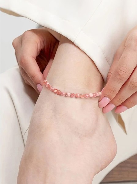 Браслет на ногу Wolves Родонит 6119