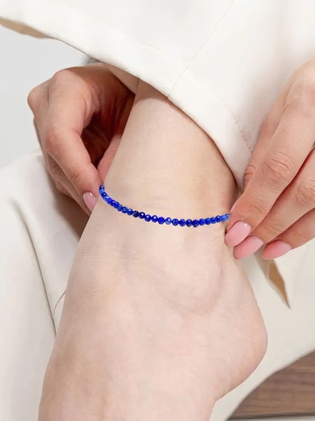 Браслет на ногу Wolves Лазурит 6289