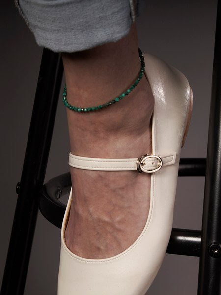 Браслет на ногу Wolves Малахит 6324