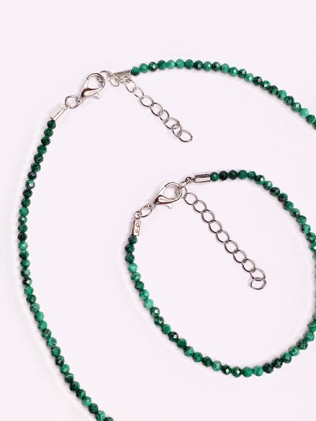 Браслет на ногу Wolves Малахит 6324