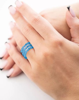 Кольцо Wolves Циркон Тройное 5638 - фото