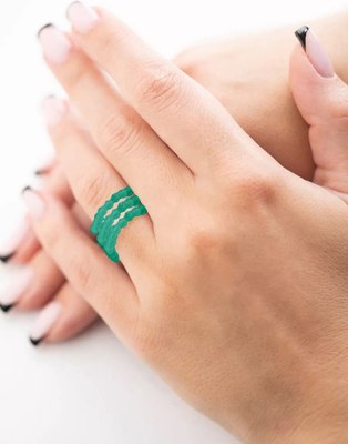 Кольцо Wolves Циркон Тройное 5709 - фото