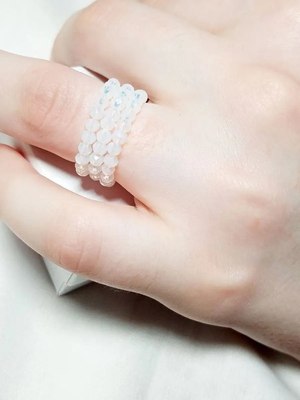 Кольцо Wolves Беломорит Тройное 5843