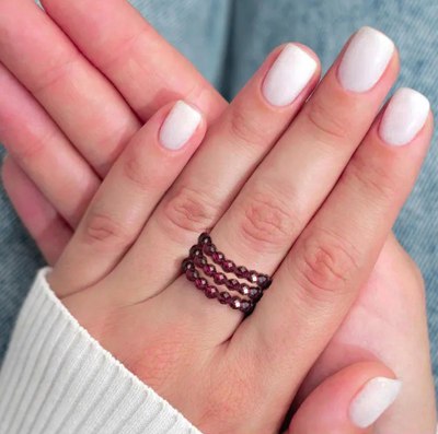 Кольцо Wolves Гранат Тройное 5908 - фото