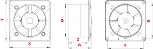 Вентилятор накладной Awenta KWT125M