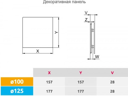 Решетка вентиляционная Awenta PTI100