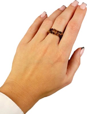 Кольцо Wolves Тигровый глаз Двойное 5529 - фото