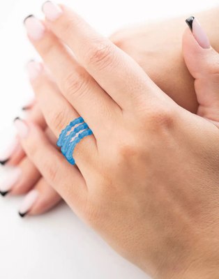 Кольцо Wolves Циркон Двойное 5626 - фото