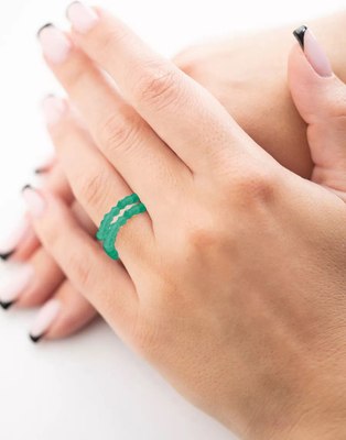 Кольцо Wolves Циркон Двойное 5695 - фото