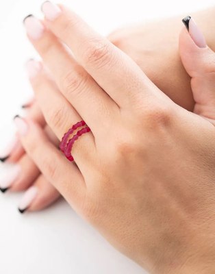 Кольцо Wolves Циркон Двойное 5727 - фото