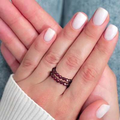 Кольцо Wolves Гранат Двойное 5900 - фото