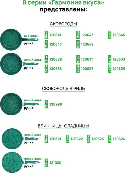 Набор сковородок Elan Gallery Гармония Вкуса / 120641+2