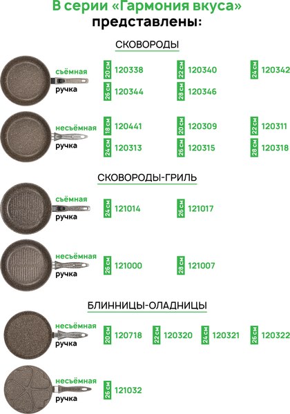 Набор кастрюль Elan Gallery Гармония Вкуса / 120433+3