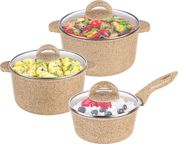 Набор кастрюль Elan Gallery Гармония Вкуса / 121118+3