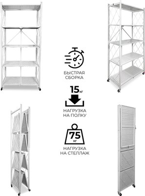 Стеллаж металлический Гелеос Атлант-5 / АСТ-52
