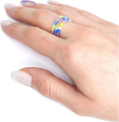 Кольцо Wolves Кошачий глаз Тройное 6013 - фото