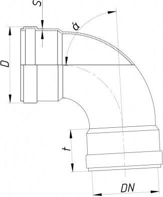 Отвод наружной канализации Ostendorf KGBD 2М SW 110x87 / 228085