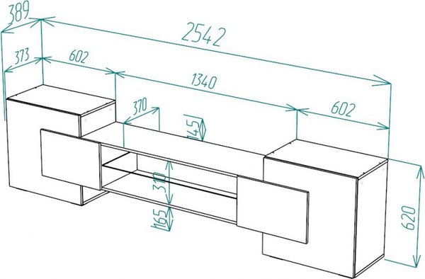 Тумба Woodville ТВ Лисмор 563526