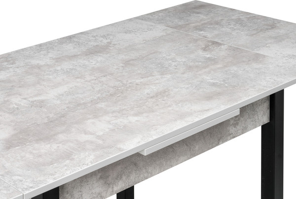 Обеденный стол Woodville Форли / 424177 (бетон/черный матовый)