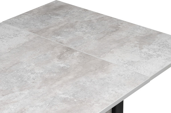 Обеденный стол Woodville Форли / 424177 (бетон/черный матовый)