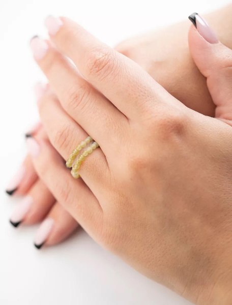 Кольцо Wolves Цитрин Двойное 6171 - фото