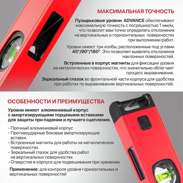Уровень строительный P.I.T Advance HSPL02-1000