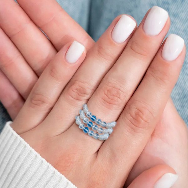 Кольцо Wolves Аквамарин Тройное 6219 - фото