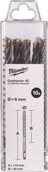 Набор буров Milwaukee Contractor 4C 6х110мм / 4932498868