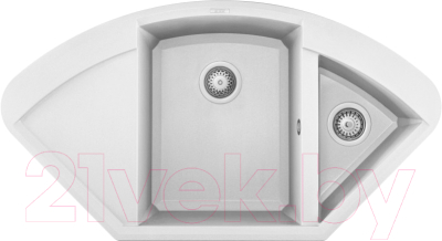 Мойка кухонная Elleci Easy Corner Bianco Titano G68 / LGYCOR68 - фото