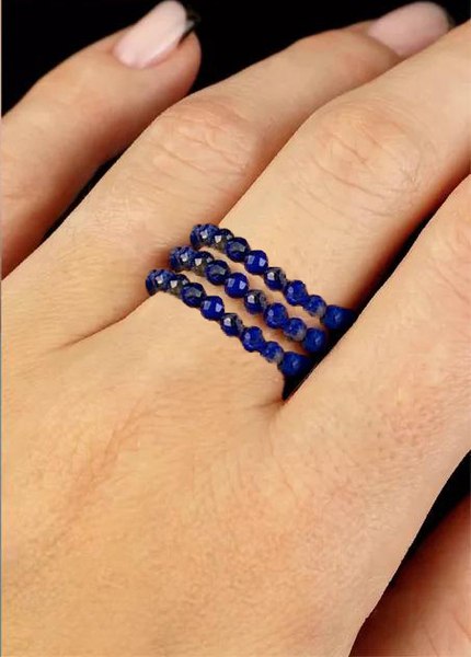 Кольцо Wolves Лазурит Тройное 6286 - фото