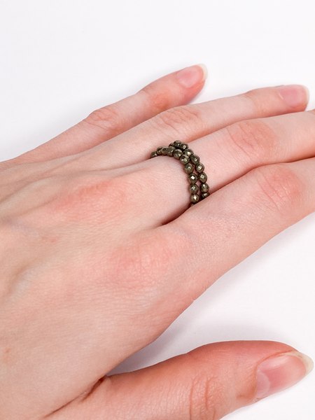 Кольцо Wolves Пирит Двойное 6339