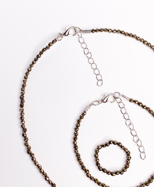 Кольцо Wolves Пирит Тройное 6352