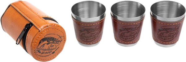 Набор стопок походных Helios За богатый улов / HS-A17-30 - фото